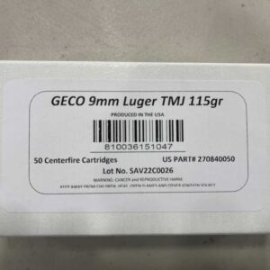 Geco 115 Grain Total Metal Jacket
