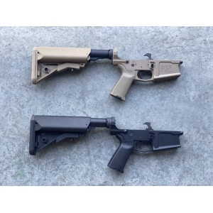 M5 Complete Carbine Lowers – FDE Cerakote, Black Anodized