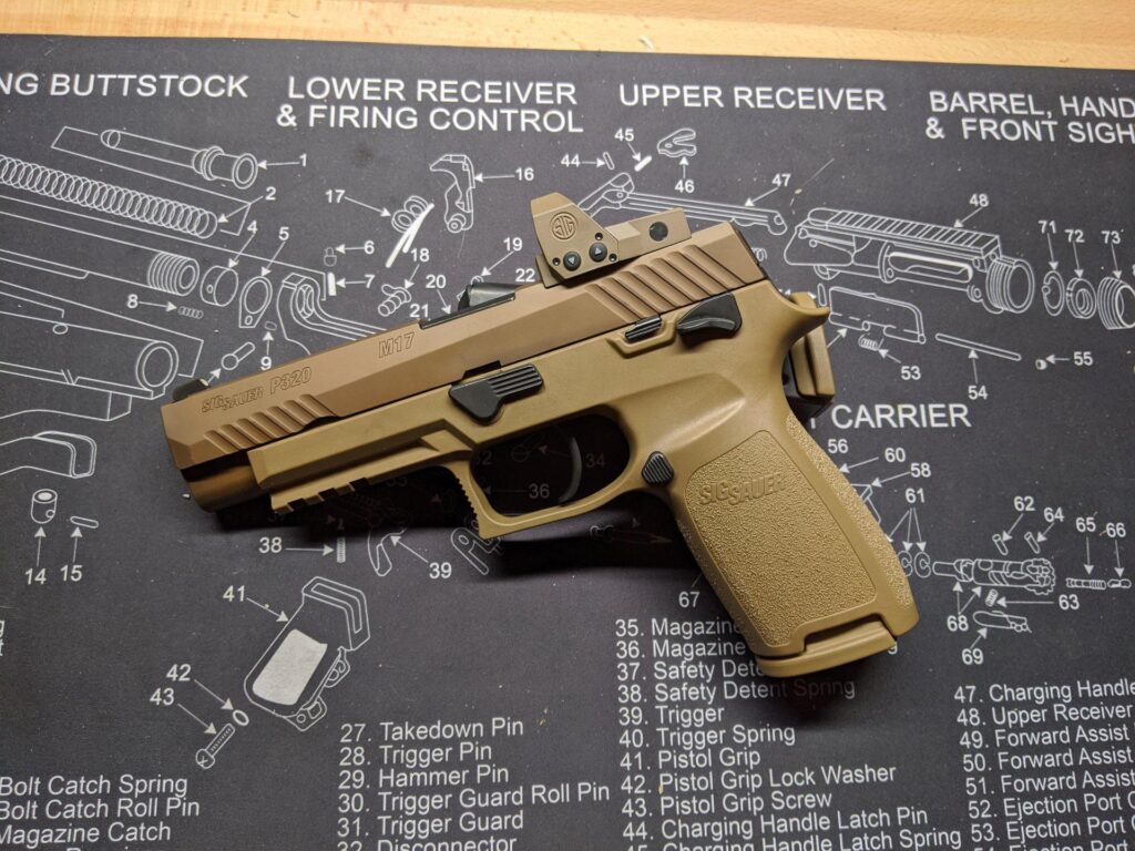 Sig M17 sporting a red dot